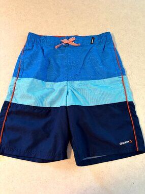 Men's Swim Trunk Shorts Size XL 18/20 Lined Colorful Pockets